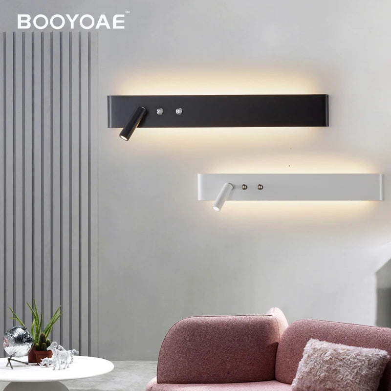 Modern LED Wall Lamp with Switch – Adjustable Sconce for Bedroom, Living Room & Hallway