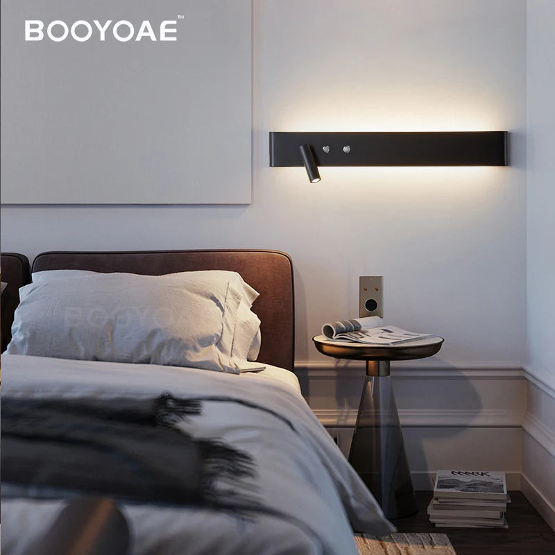 Modern LED Wall Lamp with Switch – Adjustable Sconce for Bedroom, Living Room & Hallway