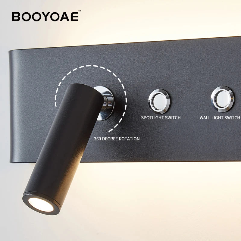 Modern LED Wall Lamp with Switch – Adjustable Sconce for Bedroom, Living Room & Hallway