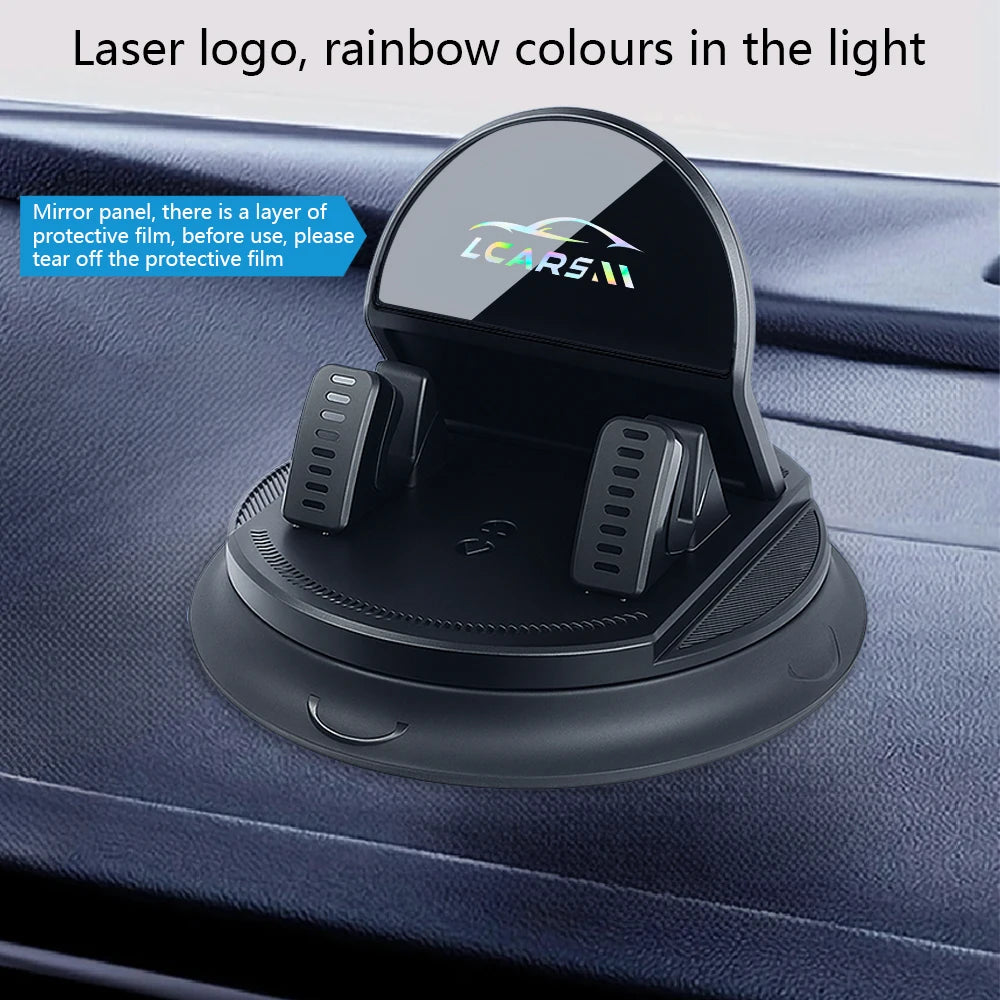 Universal Car Phone Mount – Rotatable Dashboard & Suction Cup Stand