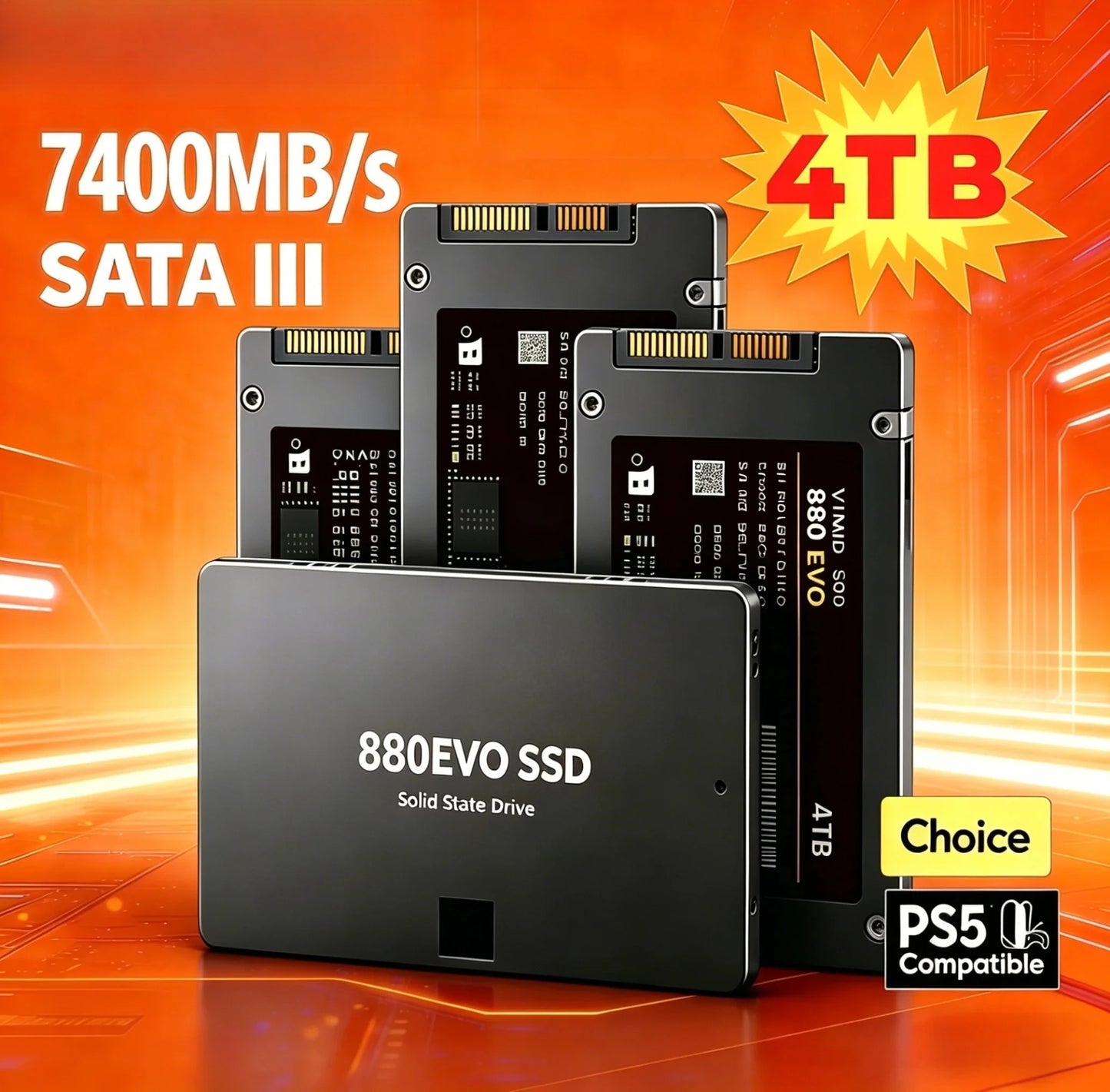 880 EVO 2.5" SATA III SSD — Internal Solid State Drive for Laptop & Desktop